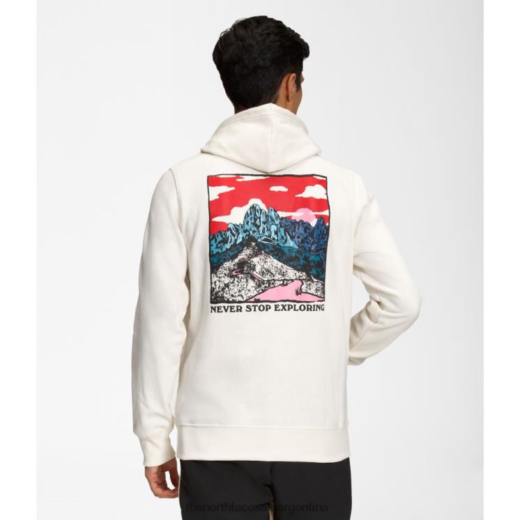 FFV045420 blanco The North Face sudadera con capucha con estampado gráfico para hombre