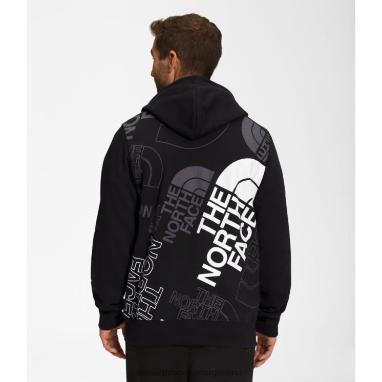 FFV045421 negro The North Face sudadera con capucha con estampado gráfico para hombre