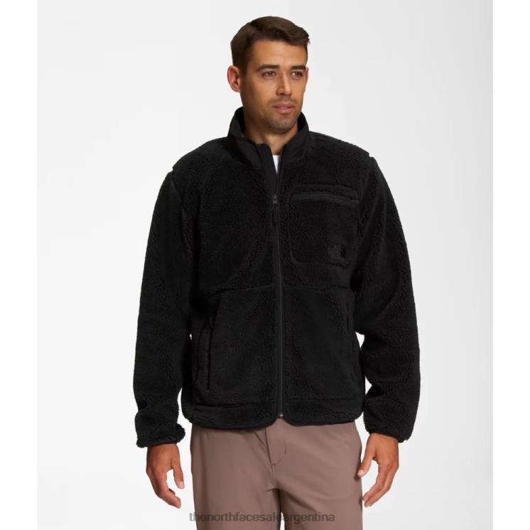 FFV045620 negro The North Face chaqueta con cremallera completa de pelo extremo para hombre