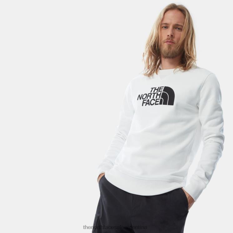 FFV04606 blanco negro The North Face Los hombres dibujaron pico suéter blanco negro