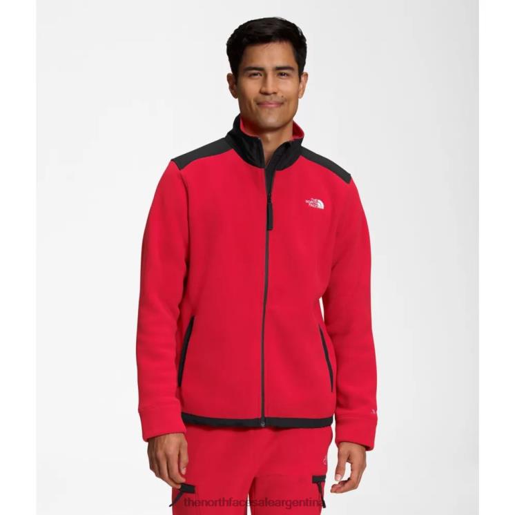 FFV046123 negro rojo The North Face chaqueta con cremallera completa alpine polartec 200 rojo negro hombre