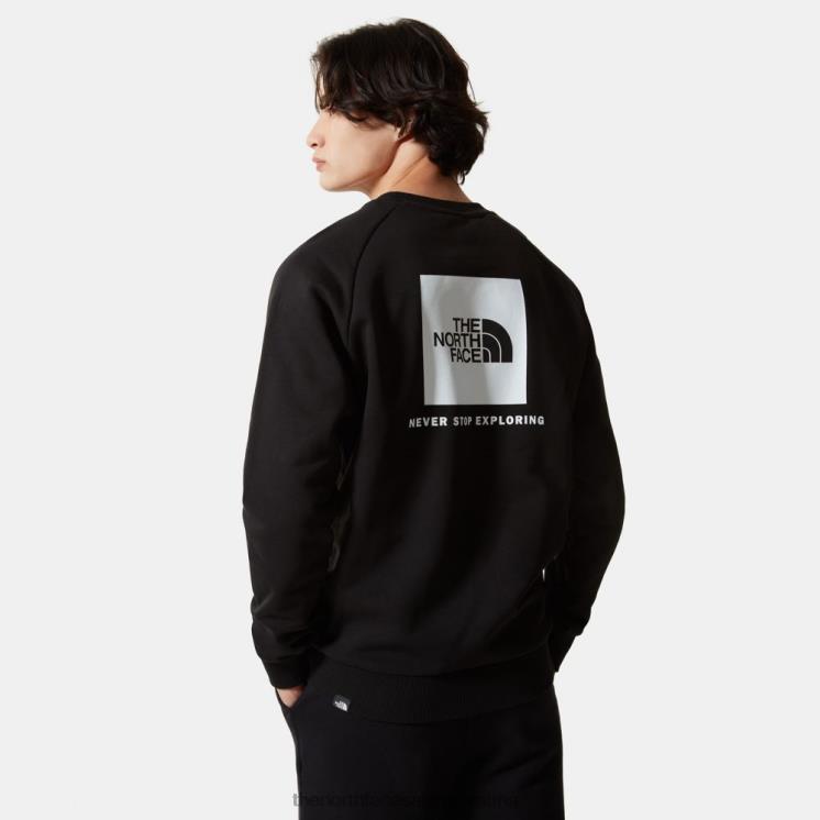 FFV04617 negro The North Face suéter raglán redbox para hombre