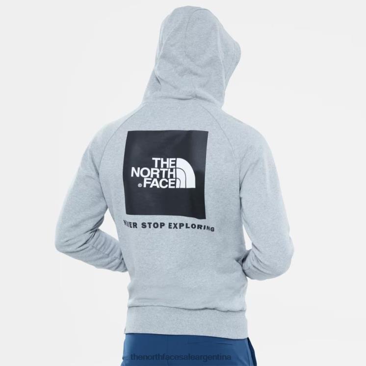 FFV0462 gris The North Face sudadera con capucha raglán redbox para hombre