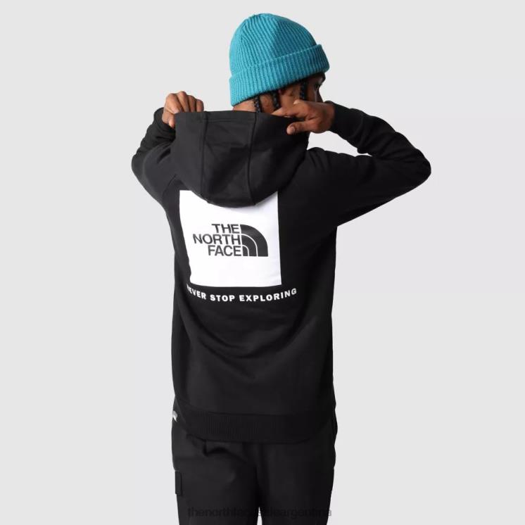 FFV0464 blanco negro The North Face sudadera raglan redbox hombre negro blanco