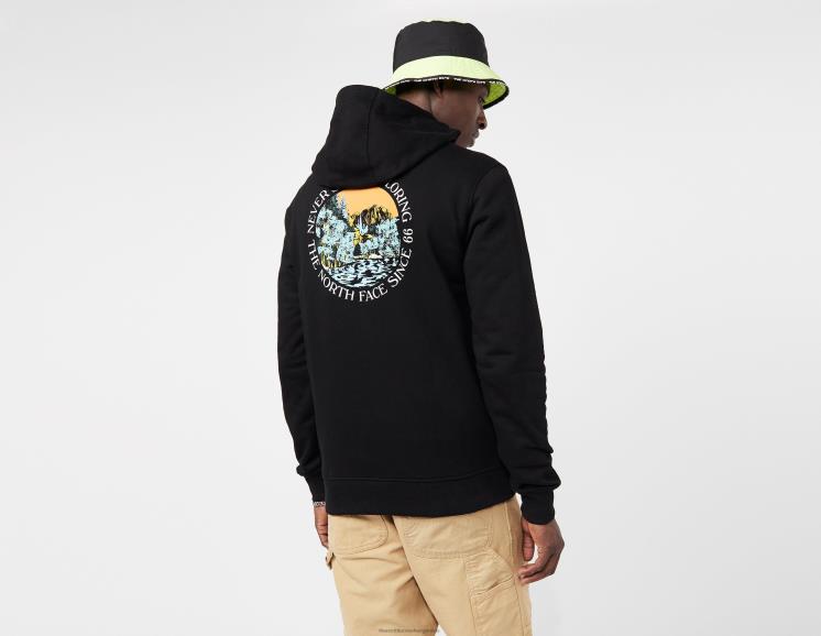 FFV046717 negro The North Face sudadera con capucha y gráfico de temporada
