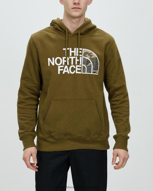 FFV047062 oliva militar The North Face sudadera con capucha y media cúpula