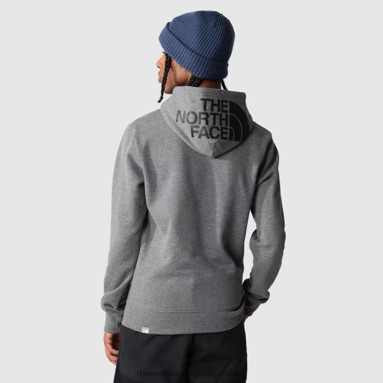 FFV047 gris The North Face sudadera con capucha de hombre de temporada