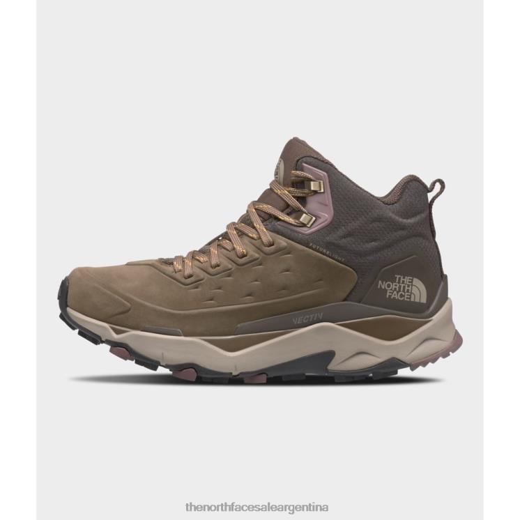 FFV044033 marrón bipartidista The North Face botas de mujer vectiv exploras mid Futurelight de piel