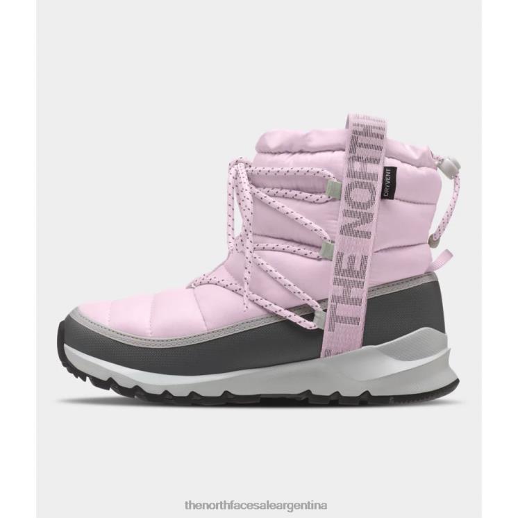 FFV044622 niebla de lavanda The North Face botas impermeables con cordones thermoball para mujer