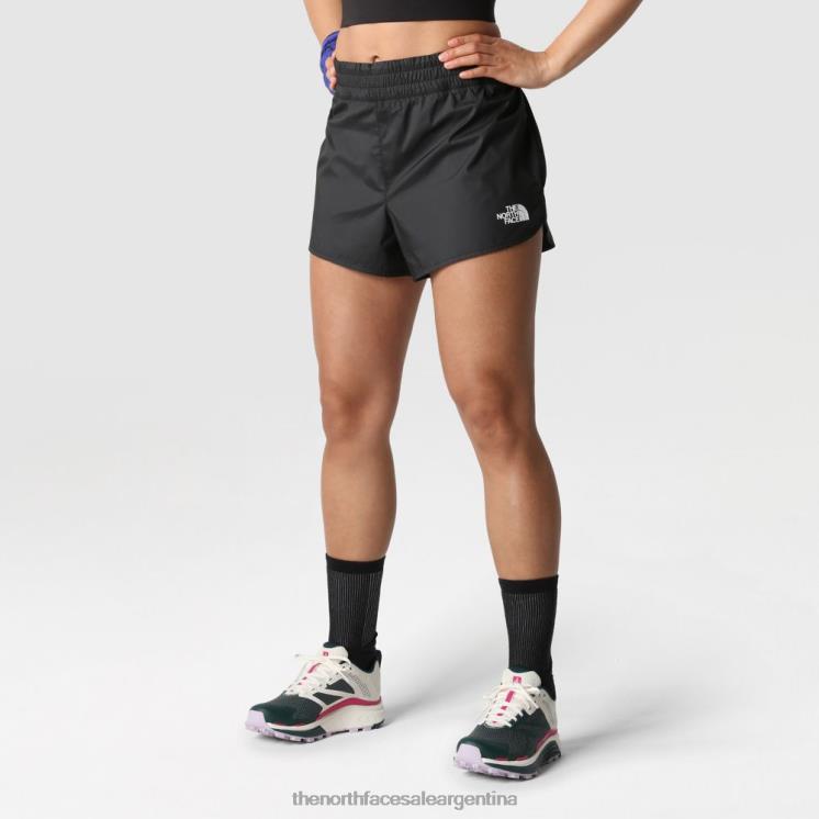 FFV041645 negro The North Face pantalones cortos para correr ilimitados para mujer
