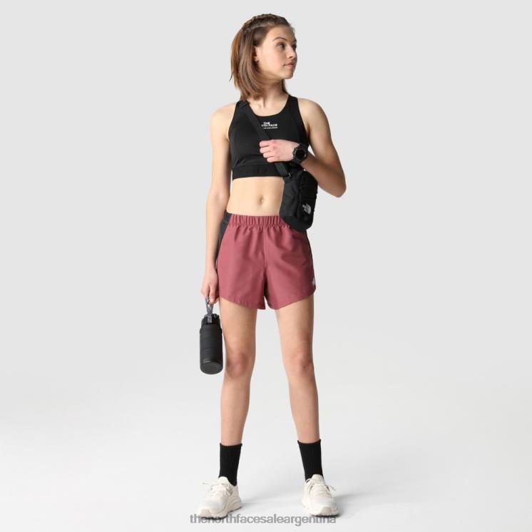 FFV042182 jengibre negro The North Face pantalones cortos tejidos de entrenamiento para mujeres negras jengibre