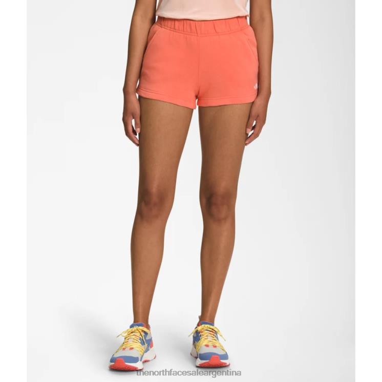 FFV043804 amanecer coralino The North Face pantalones cortos con logo de media cúpula para mujer 3