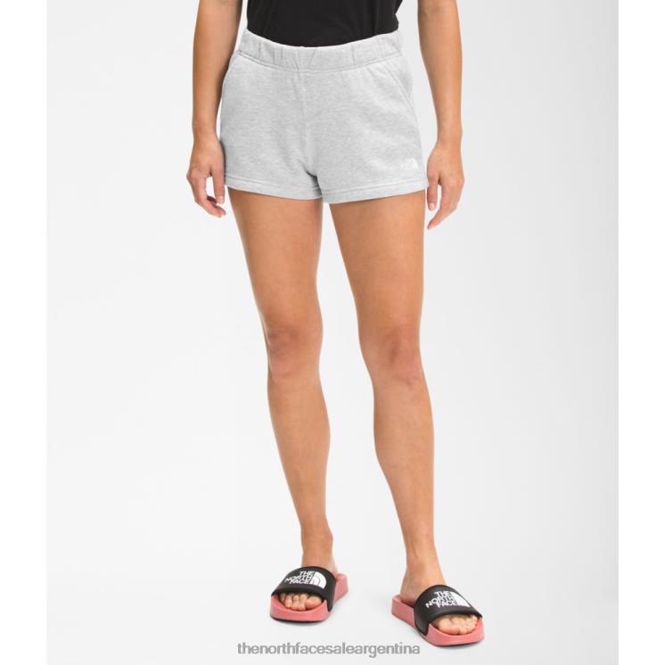 FFV043808 gris The North Face pantalones cortos con logo de media cúpula para mujer 3