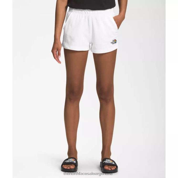 FFV043809 blanco The North Face pantalones cortos con logo de media cúpula para mujer 3