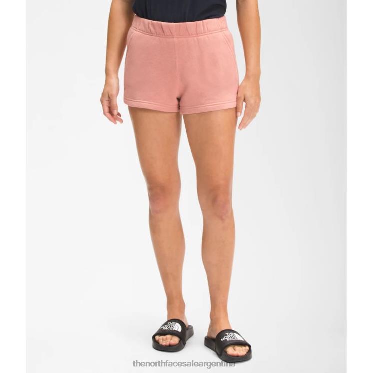 FFV043810 rosa del amanecer The North Face pantalones cortos con logo de media cúpula para mujer 3