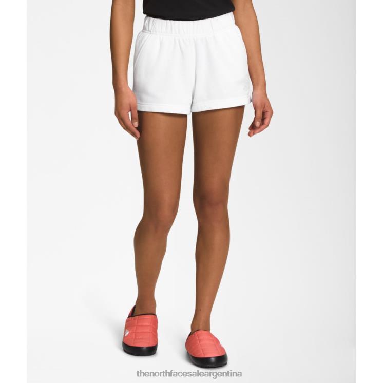 FFV043812 blanco The North Face pantalones cortos con logo de media cúpula para mujer 3