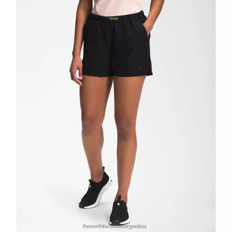 FFV043822 negro The North Face pantalones cortos con cinturón clase v para mujer