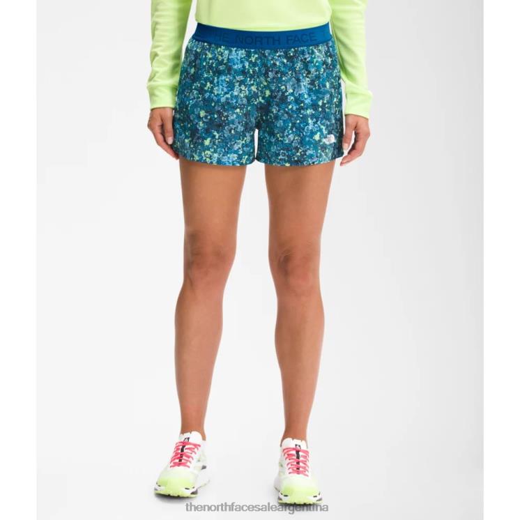 FFV045000 liquen azul The North Face pantalones cortos estampados para mujer