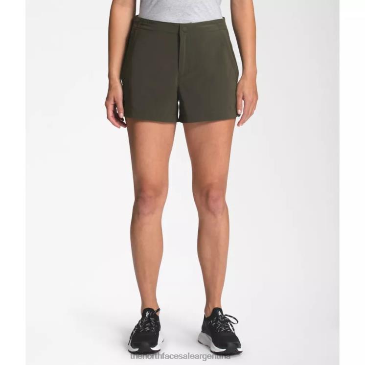 FFV046041 nuevo verde pardo The North Face las mujeres nunca dejan de usar pantalones cortos