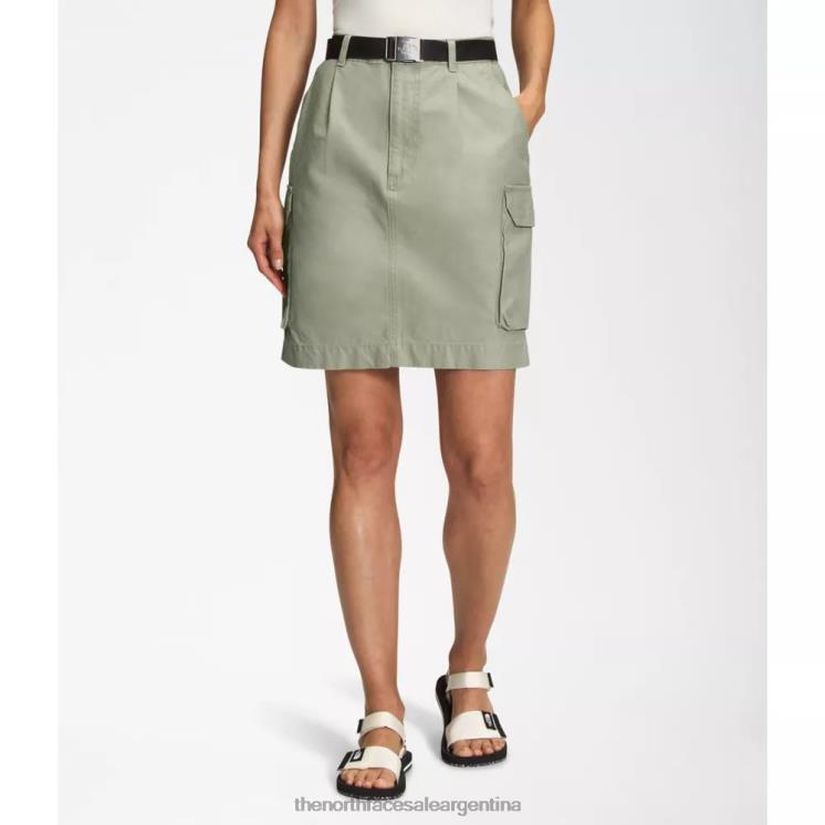 FFV044542 té verde The North Face falda cargo m66 mujer