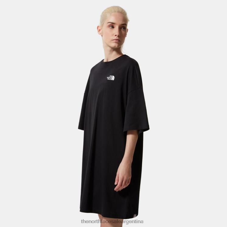 FFV04864 negro The North Face vestido de camiseta de mujer
