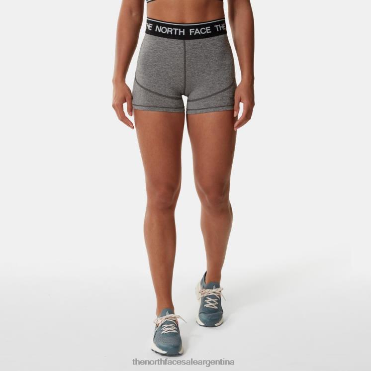 FFV041198 gris The North Face pantalones cortos de entrenamiento para mujer