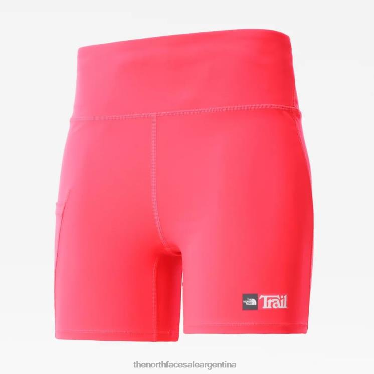 FFV041310 coral brillante The North Face pantalones cortos ajustados movmynt 5 para mujer