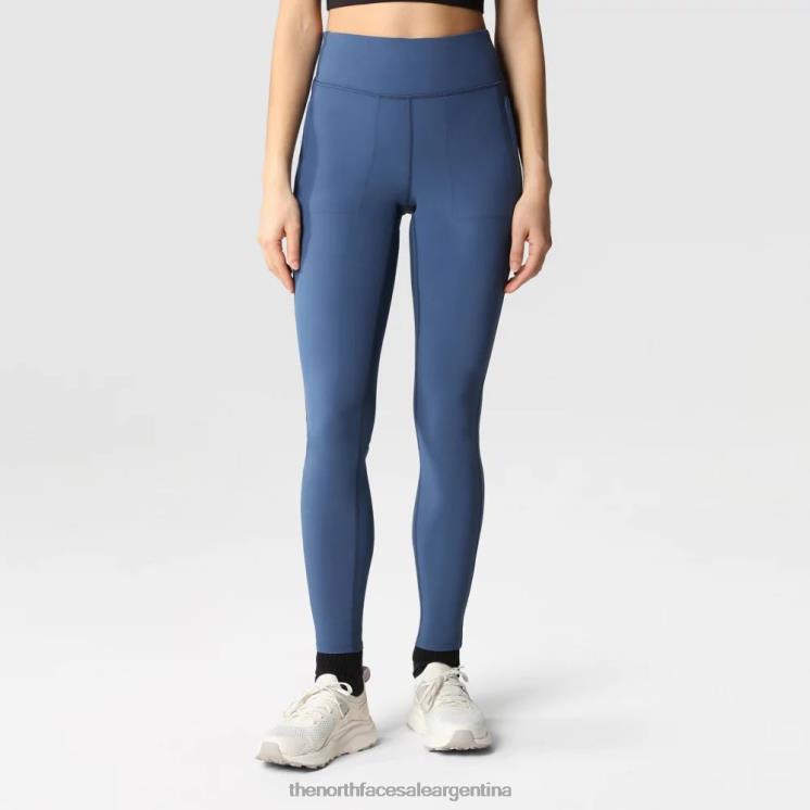 FFV041642 azul sombreado The North Face leggings híbridos bridgeway para mujer