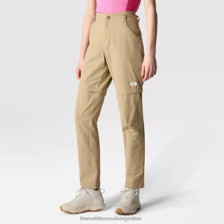 FFV042120 broncearse The North Face pantalones rectos regulares convertibles de exploración para mujer