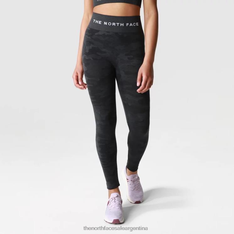 FFV042129 gris The North Face leggins sin costuras de laboratorio de entrenamiento para mujeres