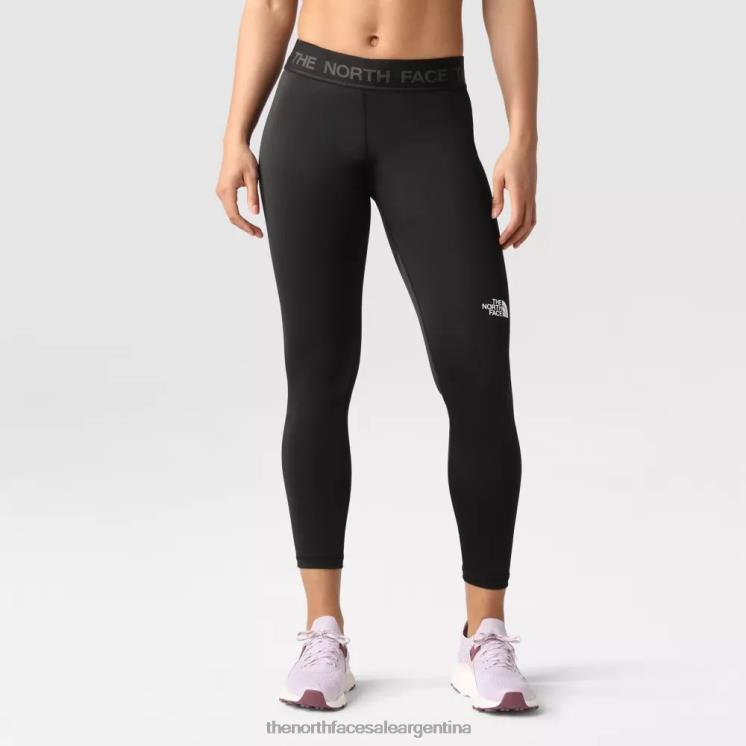 FFV042193 blanco negro The North Face leggings de talle medio flexibles para mujer en blanco y negro
