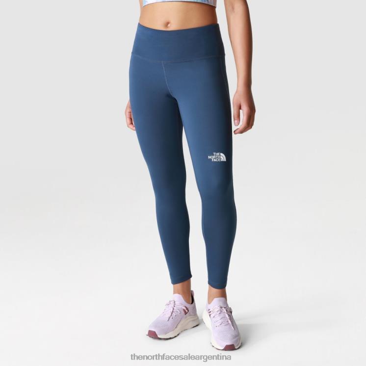 FFV042195 azul sombreado The North Face leggings 7/8 de talle alto flexibles para mujer