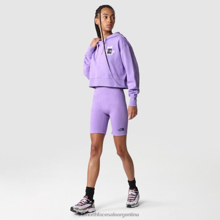 FFV042231 pero morado The North Face pantalones cortos de algodón de las mujeres