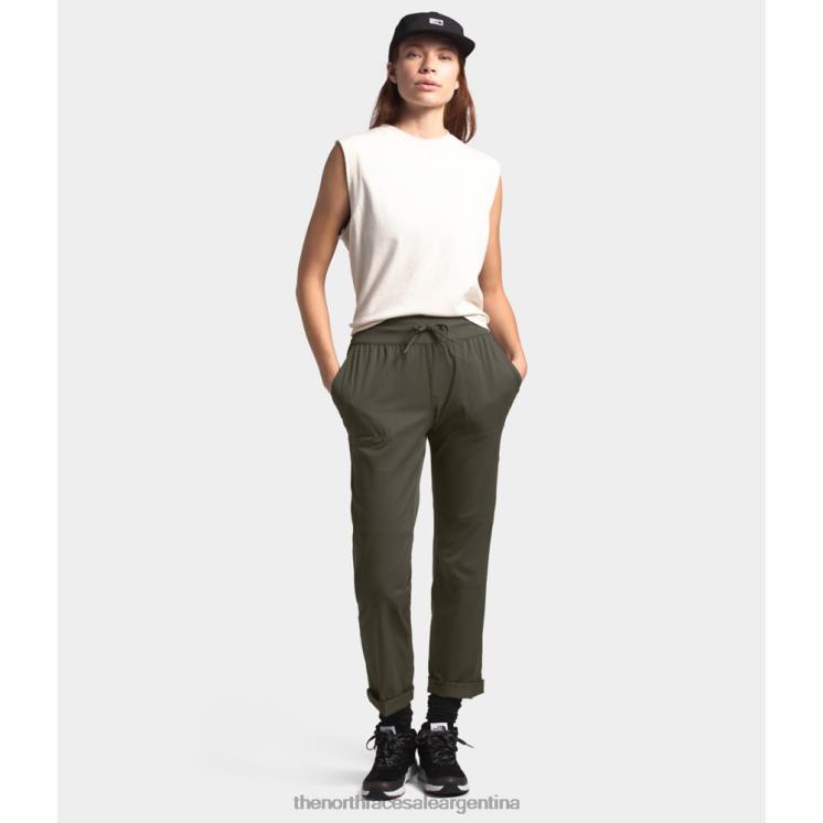 FFV043420 nuevo verde pardo The North Face pantalones de movimiento afrodita mujer