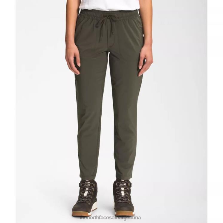 FFV043841 nuevo verde pardo The North Face las mujeres nunca dejan de usar pantalones tobilleros nuevos