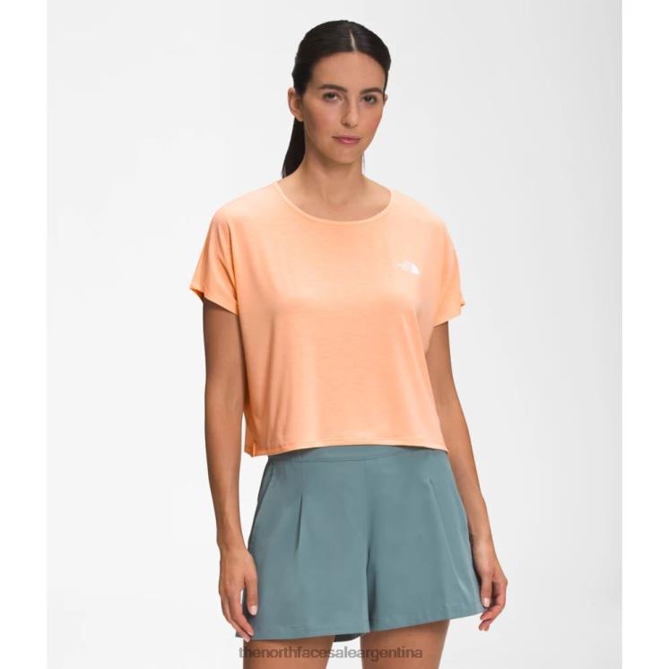 FFV044700 hielo de albaricoque The North Face las mujeres vagan crossback manga corta