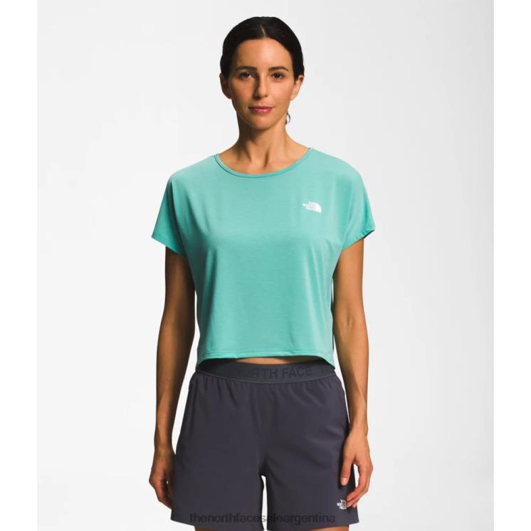 FFV044701 wasabi The North Face las mujeres vagan crossback manga corta