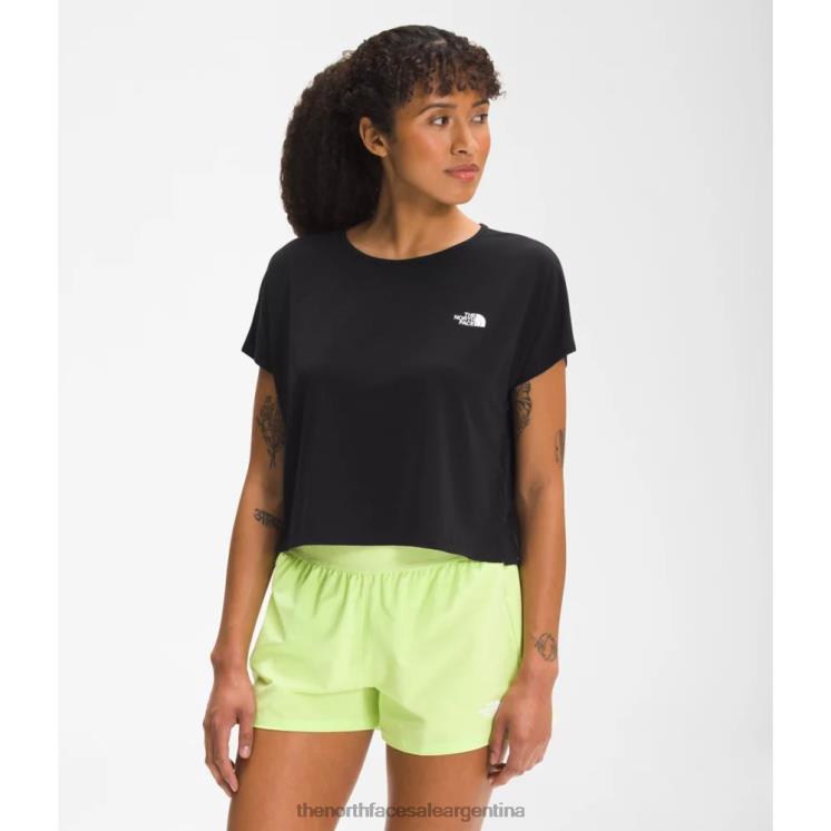 FFV044705 negro The North Face las mujeres vagan crossback manga corta
