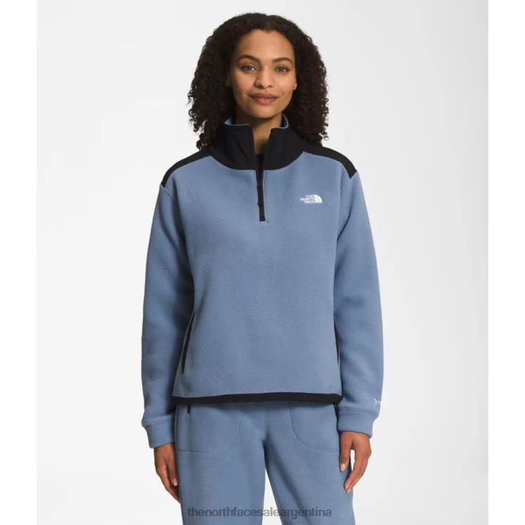 FFV045207 azul popular The North Face mujer alpina polartec 200 zip