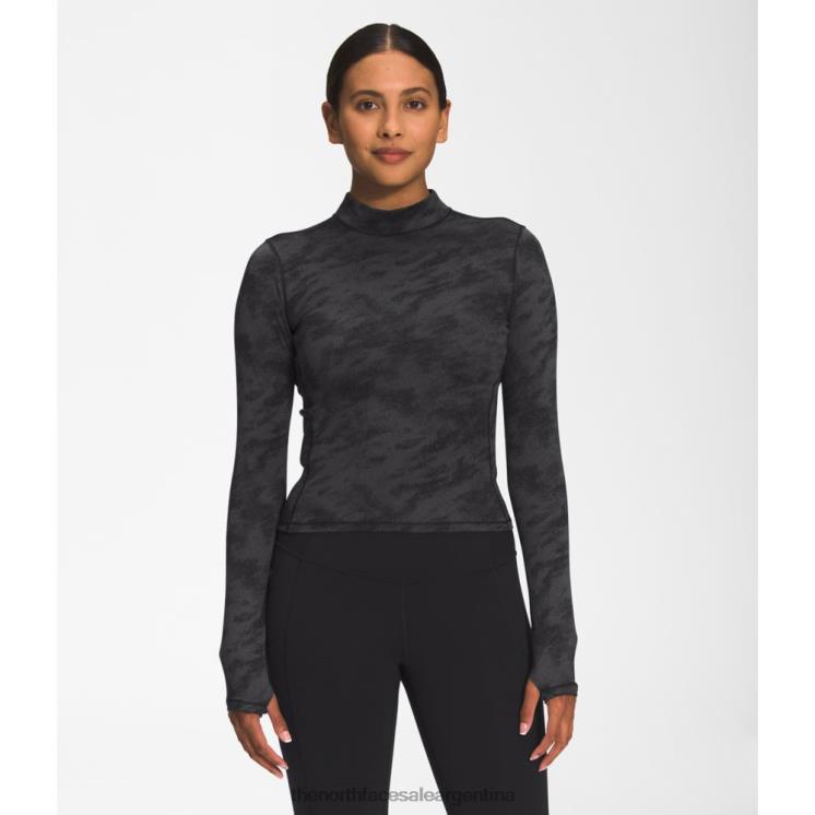 FFV045254 jacquard negro The North Face mujer sunset pass jacquard manga larga