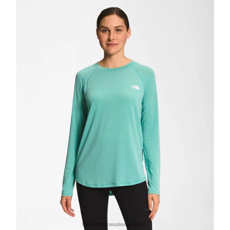 FFV046139 wasabi The North Face las mujeres vagan hola manga larga baja