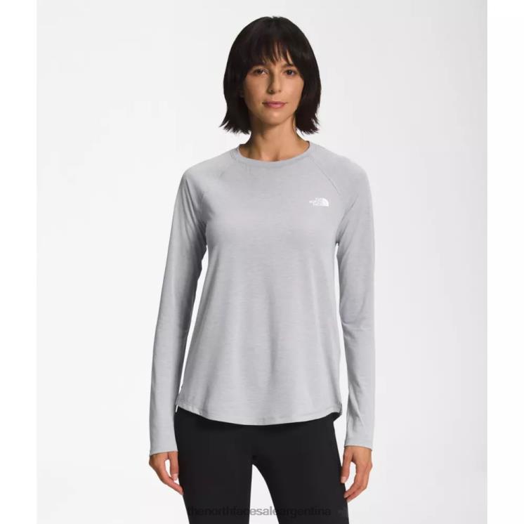 FFV046141 gris The North Face las mujeres vagan hola manga larga baja