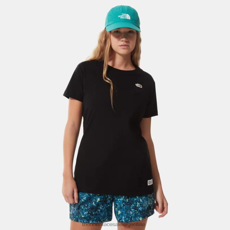 FFV041144 negro The North Face camiseta reciclada patrimonio mujer