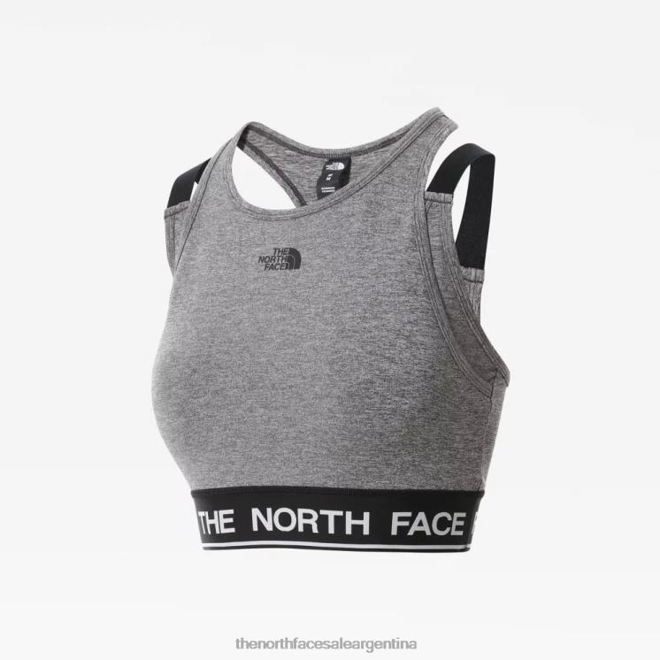 FFV041200 gris The North Face camiseta sin mangas técnica para mujer