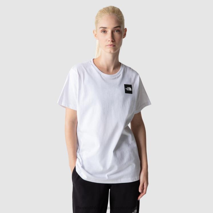 FFV041956 blanco The North Face camiseta de manga corta fina de temporada para mujer