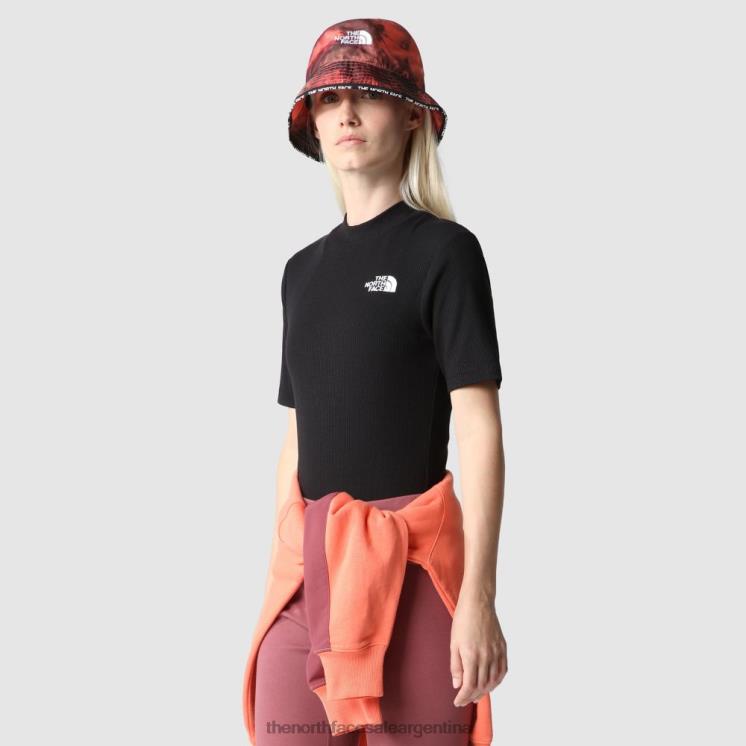 FFV042123 negro The North Face body de manga 3/4 para mujer