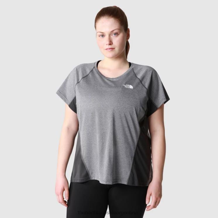 FFV042212 gris The North Face Camiseta deportiva de talla grande para mujer al aire libre