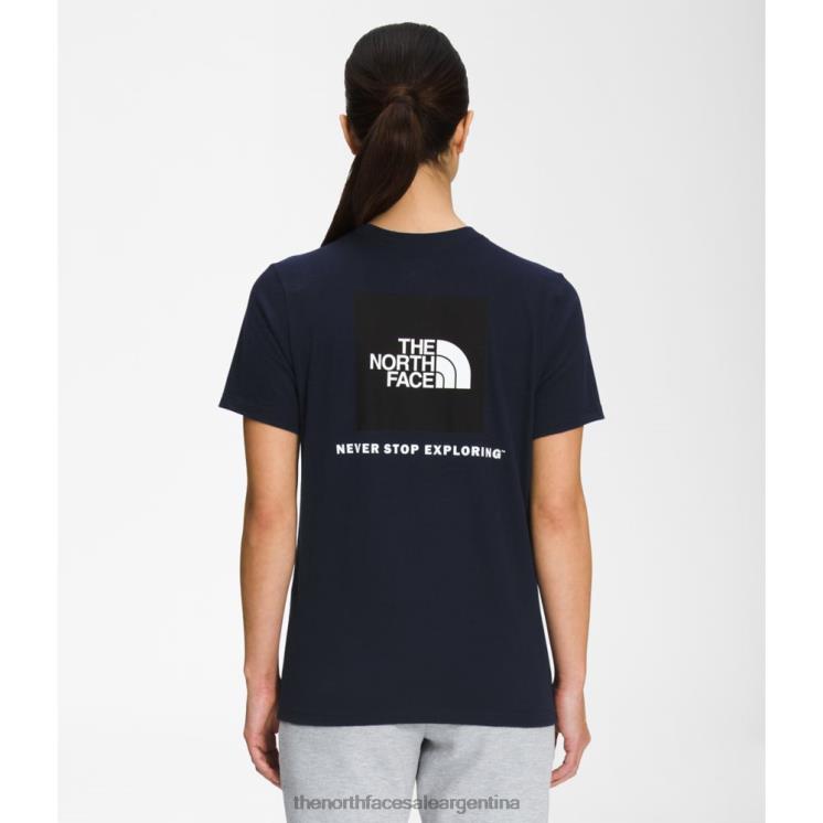 FFV043348 azul marino-negro The North Face Camiseta de manga corta para mujer, color azul marino y negro