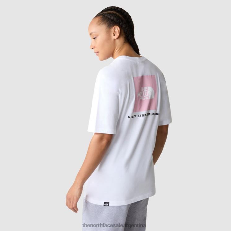 FFV04404 blanco The North Face camiseta holgada redbox mujer