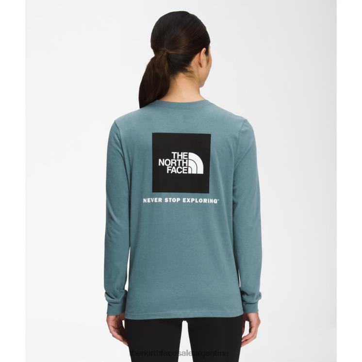 FFV044585 azul negro The North Face camiseta de manga larga para mujer box nse azul negro